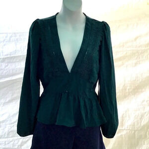 Haute monte blouse size small. (Box X )